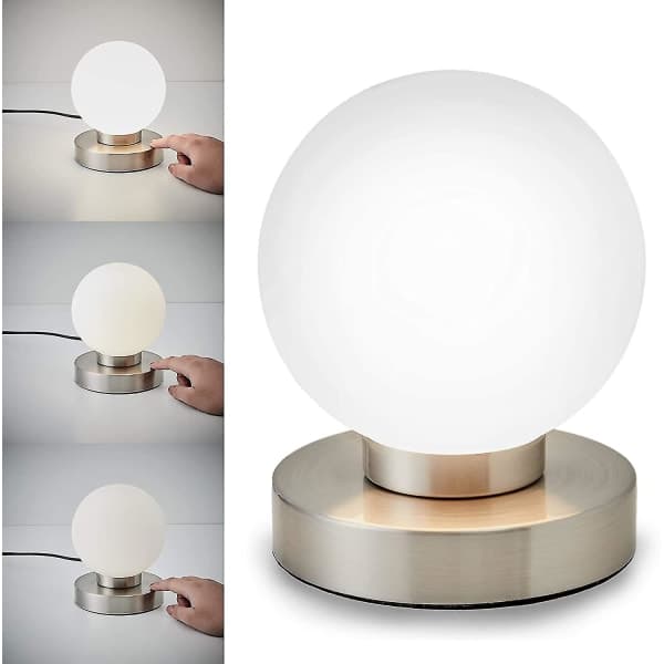 IC 3-stegs dimbar sänglampa, bordslampa med touchfunktion