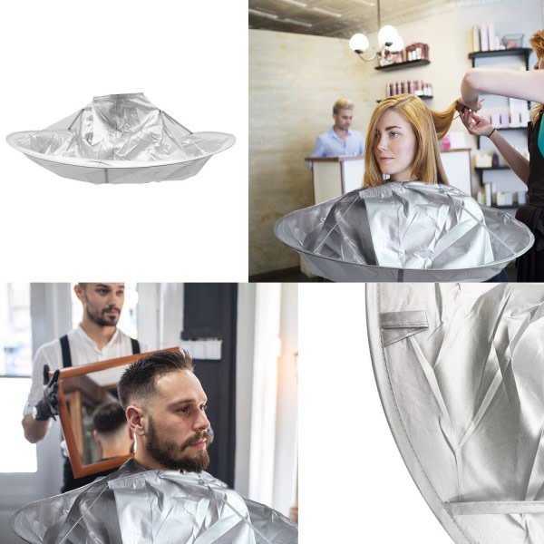 Hårklippingskappe, 2-lags sammenleggbar paraply Barber Cape Frisyrkapper for voksne 70cm