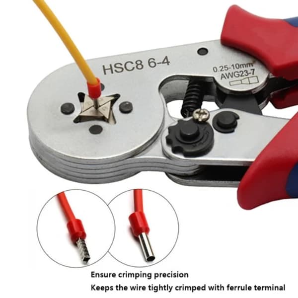 0,25-10mm² Terminal Crimping Tool Cable Lug Pliers Ferrule Pliers Wire End Cord Pliers