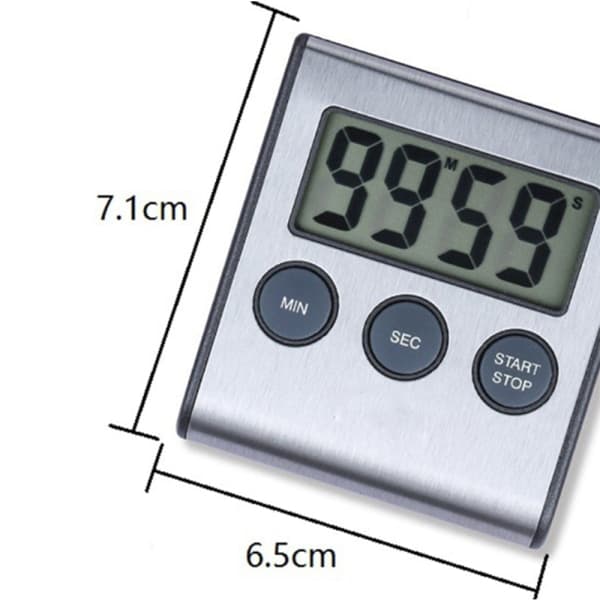 Kjøkken Timer med Magnet, Metall Nedtelling Timer, Jern Skall Timer, Kjøleskap Klistremerke Tidspåminnelse Timer