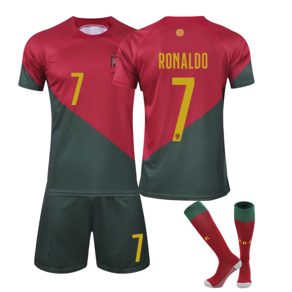 IC VM 2022 Portugalin kotimaan pelipaita nro 7 Ronaldo paita (170 zy