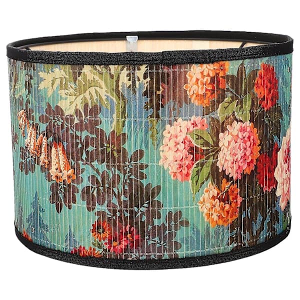 Bamboo Lampshade with Floral Pattern Light Cover Lampshade Home Decor