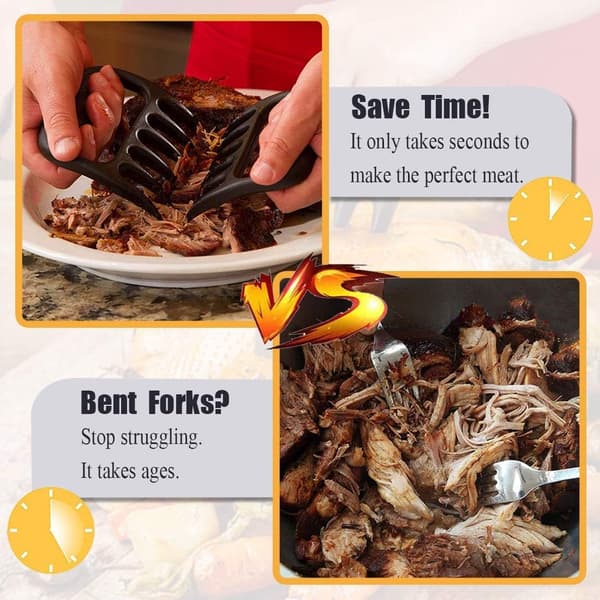Professional - Meat Shredder - Meat Divider - Roasted - Chicken - Meat Shredder - BBQ Fork - BBQ Accessories - Bear Claw - Easy
