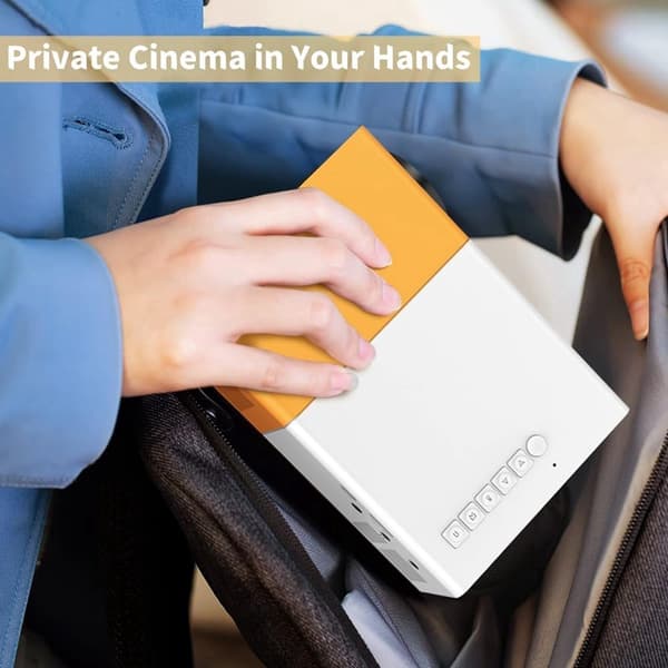 Mini Projector - Full - Outdoor Movie Projector - Compatible - with - HDMI - USB - Audio - Remote Control.