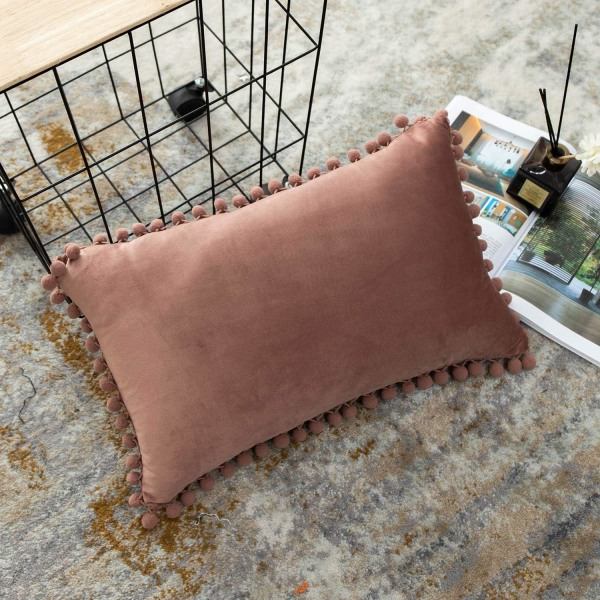 IC Dekorativt putetrekk for korsryggen, pakke med 2 myke trekk for sofa i soverommet, 12x20 tommer, syltetøy