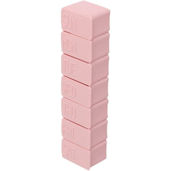 IC Pilleboks 7 Dage Pille Organiser, acsergery 7 Ruter Ugentlig Pillefodral med Punktskrift