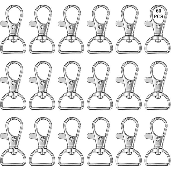 Svängbara nyckelringar Spännen, D-ringklämma Nyckelring Lanyard Swivel Snap Hooks Spännen, Hummerklospännen IC