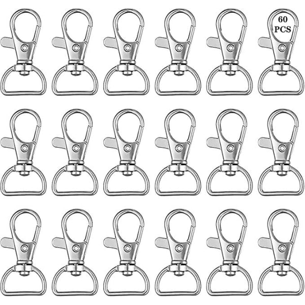 Svingbare nøgleringe Spænder, D-ring Klemme Nøglering Lanyard Swivel Snap Hooks Spænder, Hummerklo Spænder IC