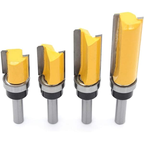 IC 4-delt Finishingsfresersett med 8 mm skaft, Spot Trim Bit, Trebearbeiding