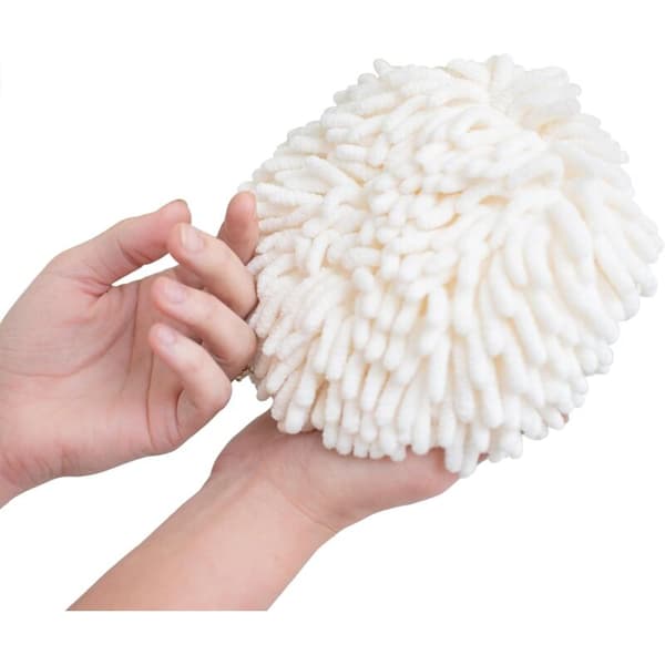 Essence Bløde Mikrofiber Håndklæder - 2 Pakke (Grå + Hvid) Bløde Håndklæder til Hurtig og Nem Tørring - 17 x 17 cm