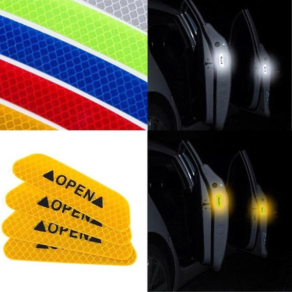 4 kpl heijastavia varoitusteippejä auton oven avaamiseen