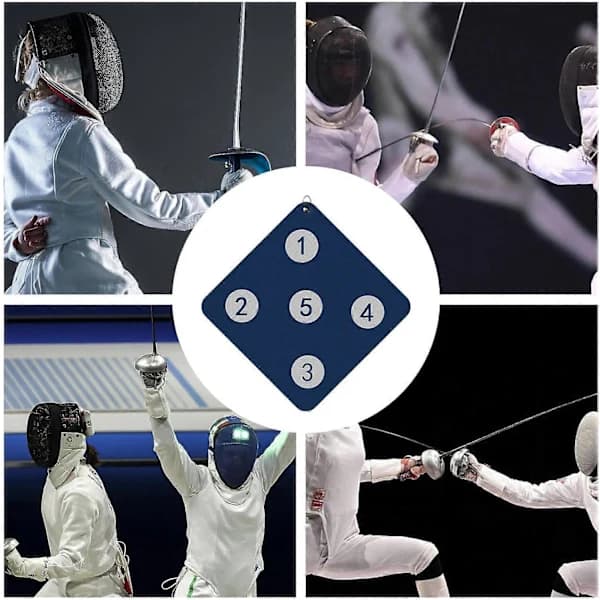 Fencing Target Training Wall-Mounted Training Board 33x33 cm Dark Blue Skill Improvement Tool for Adults and Children