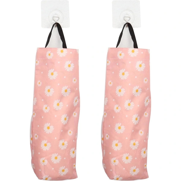 2-pack Washed Plastic Bags with Foldable Wall Mount, ZQKLA