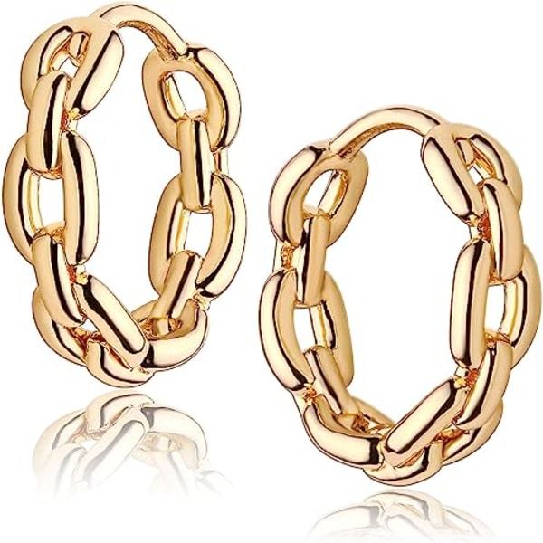 IC 18K guldpläterade Huggie örhängen Snygga lysande vita Cubic Zirconia Geometri Pärlor Fjäril Hjärta Syl Kon Söt