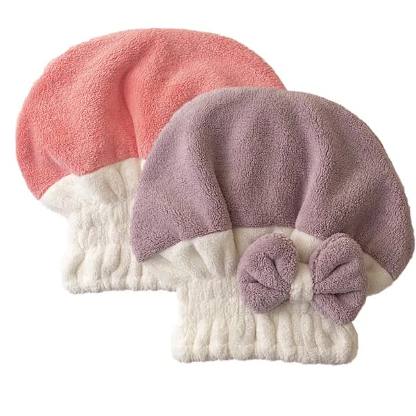 1-pack Mikrofiber Hårtorkningsmössa Hårtorkningshandduk Superabsorberande Hårhandduksomslag