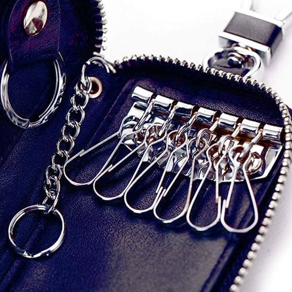 (Royal Blue) Fodral för män Kohud Dragkedja Fodral - Gen IC