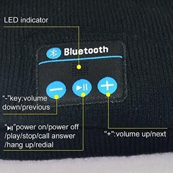 IC Headset för sovrum - Bluetooth-kuulokkeet ja mikrofoni Mörkgrått