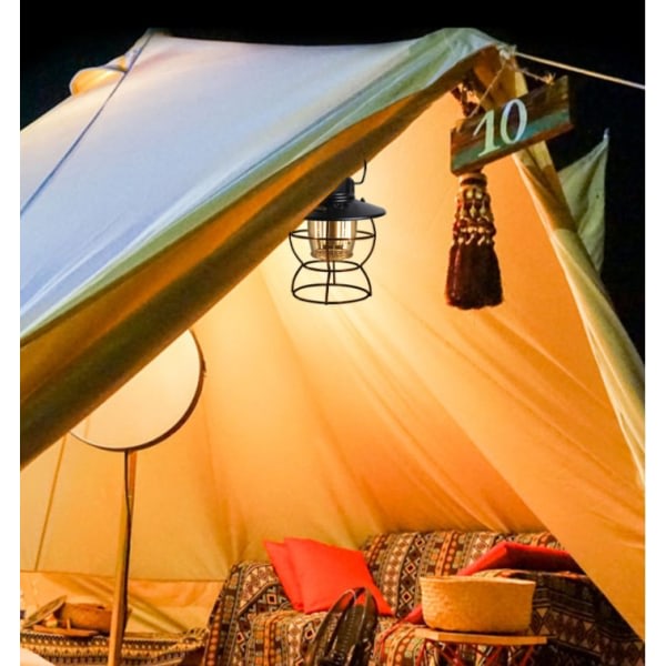IC Bærbar multifunksjonell LED-teltlampe for camping (aprikose)