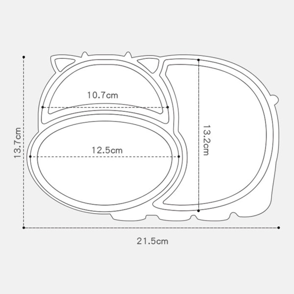 IC Baby, delt skål til småbørn, silikone tallerkener til børn passer til de fleste højstole, mikrobølgeovn og opvaskemaskine sikker