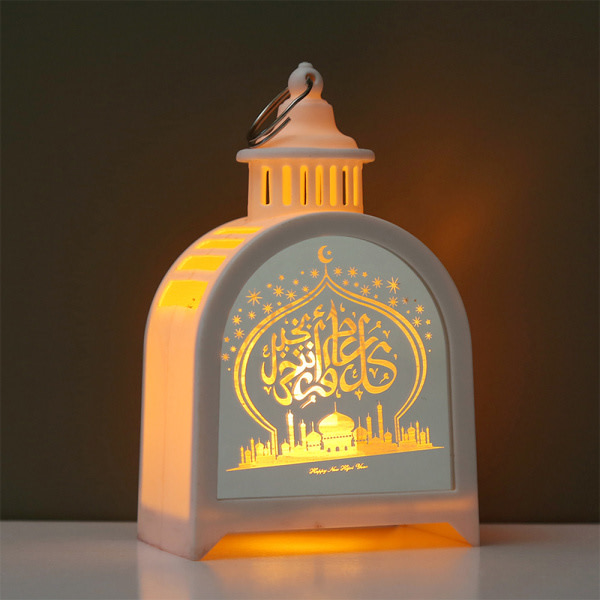 IC Eid Mubarak Månljus Islam Ramadan Dekoration Islamisk muslim Vit one size