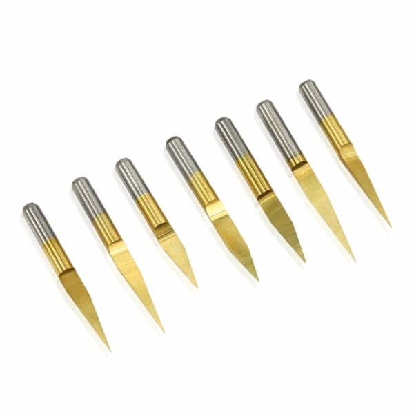 IC 10 stk skaft V-formet PCB Graveringsbitsett Grader TiN-belagt PCB
