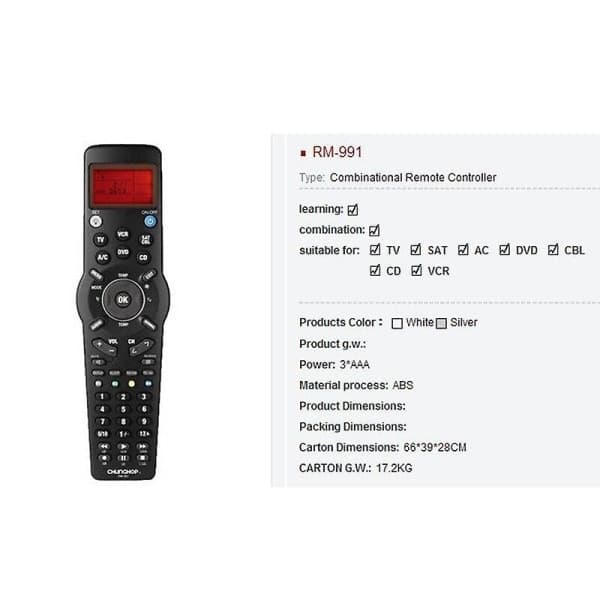 IC Smart universaali monitoiminen oppiva kaukosäädin