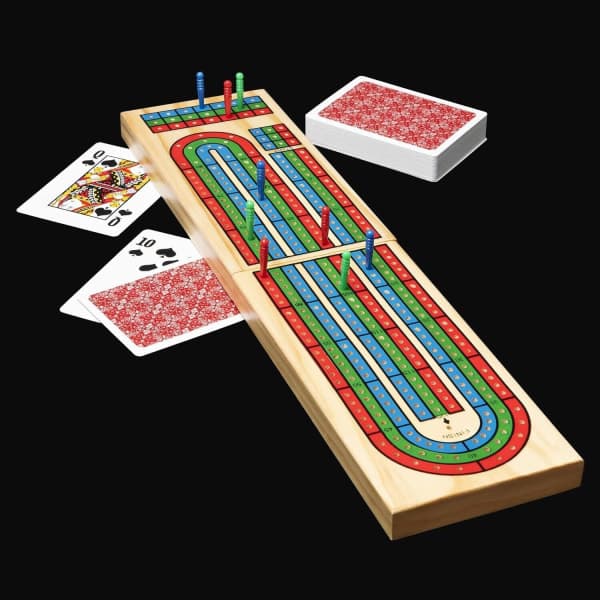Massiivinen puinen Cribbage-lautapeli UUSI
