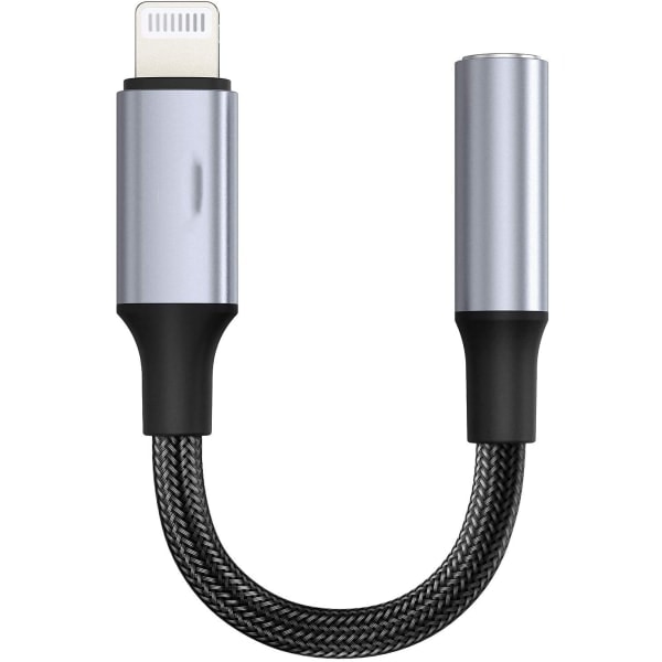 IC Lightning til 3,5 mm adapter, headset adapter grå
