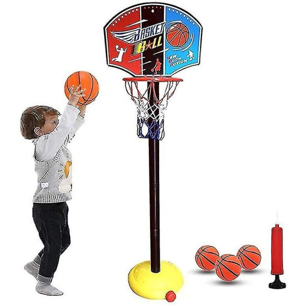 Basketballstativ til børn, pædagogiske legetøj 1.35 meter og 2 bolde