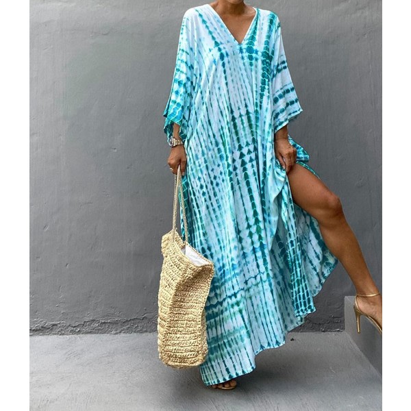 Överdimensionerad Kaftan Turkisk Kaftanvin Leopard för Kvinnor