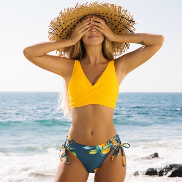 IC NOE Kvinners Bikini Badedrakt Front Cross Lace Up