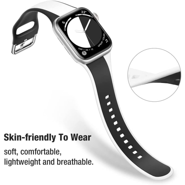 Apple Watch -ranneke 42/44/45 mm (musta/vihreä)