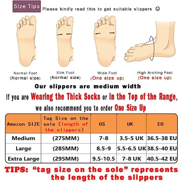 Naisten Damtofflor Muistivaahto Pehmeä Lämmin Slip On Kotitossut, Liukumaton Mukava Villanen Sisä- ja Ulkokäyttöön (Koko: Iso)