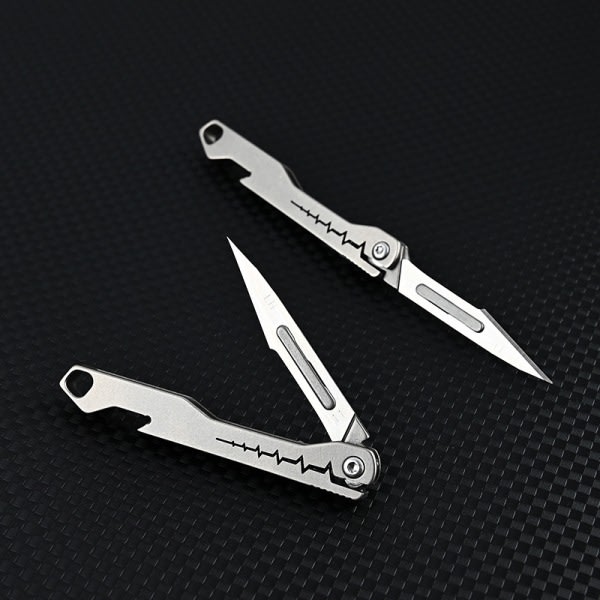 IC Mini Flaskeåbner Skalpell Titanlegering G10 Håndtag Foldbar O
