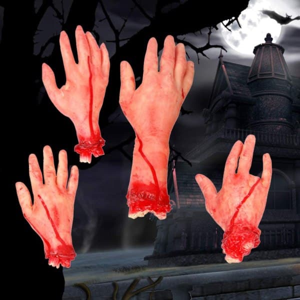 IC Menneskehår Hænder Blodige Døde Kropsdele Haunted House Halloween