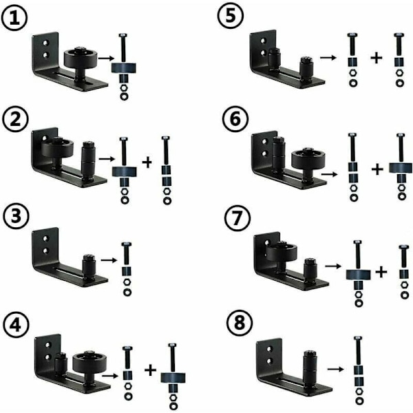 2 Delar Multifunktionell Skjutdörrsguide Justerbar Rullgolvguide för Skjutdörrar..DEBUNS