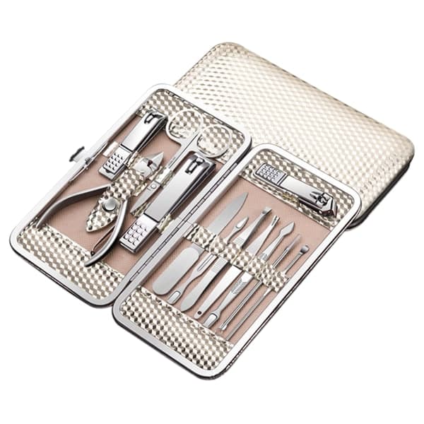 IC Manicuresæt Negleklipper Kit Pedicure Plejeværktøj - Rustfrit Guld