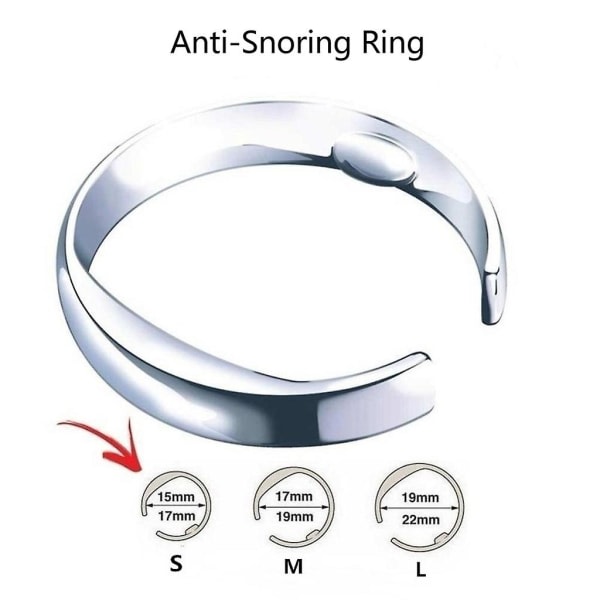IC Anti Snork Ring Akupressur Apnø Søvnhjælp Stop Snorken mod Søvnløshed (Størrelse:L)