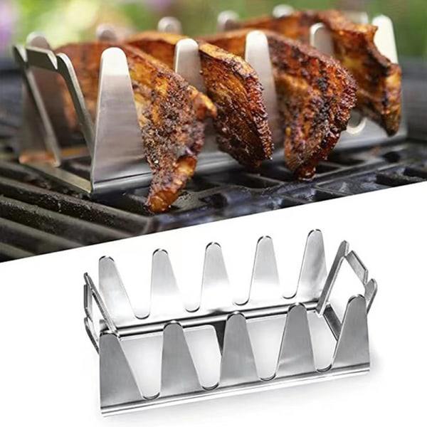 IC BBQ Rib Rack Multi Grill Rack BBQ Rescher Rostfri Stål Stål