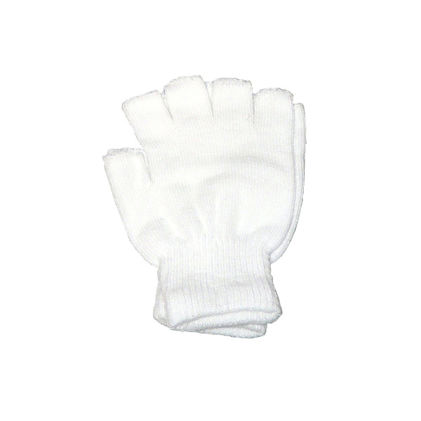 Firkantede handsker, korte & fingerløse - Hvid Hvid White one size
