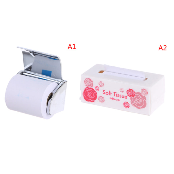 IC 1/12 Dukkehus Miniature Toiletpapirrulle Badeværelse Dekoration A1