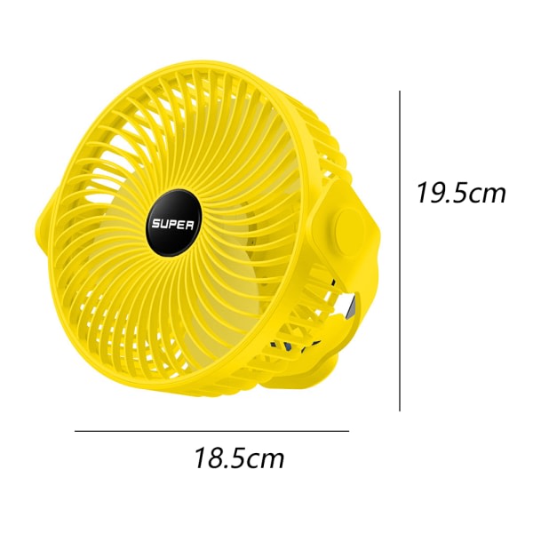 IG Mini håndholdt ventilator, bærbar, personlig håndholdt ventilator, genopladelig gul