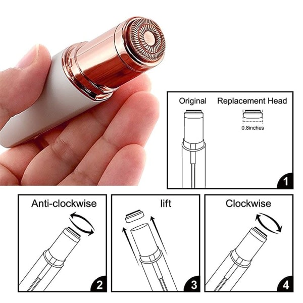 4 stk. reservedeler til ansiktshårfjerner, reservedeler til epilator