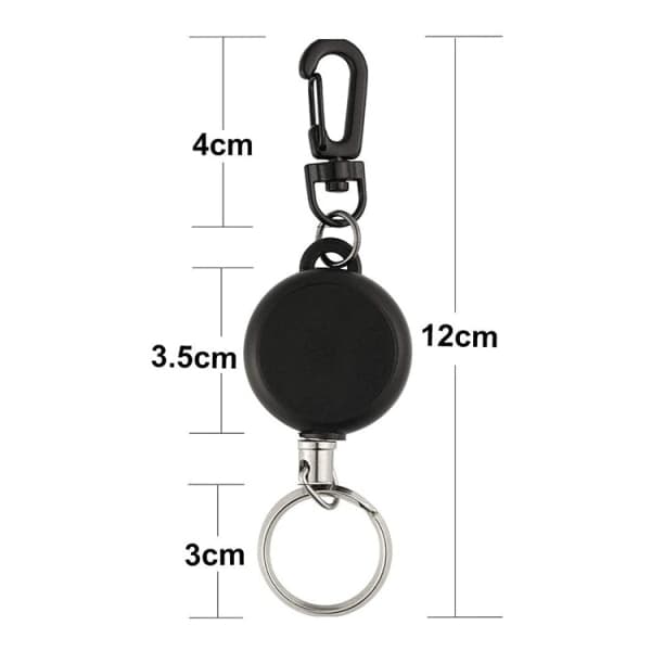 Retractible avaimenperä, rullaava avaimenperä, 2 kpl
