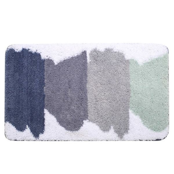 IC Enkel Nordic Home Flocked Matta Gulvteppe, skridsikker absorberende gulvmatte til entré, soveværelse og badeværelse (Niveau 4, Som en regnbue, 40*60cm)