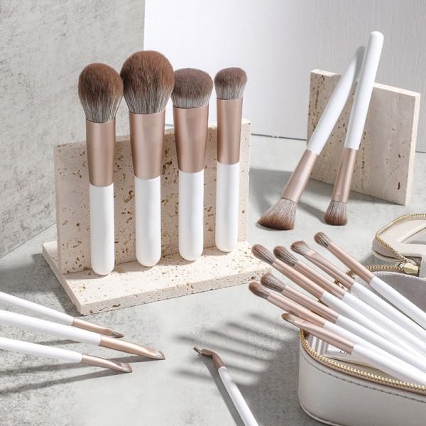 Cosmetic Brush Set 18 Pieces, Makeup Brushes and Storage Boxes