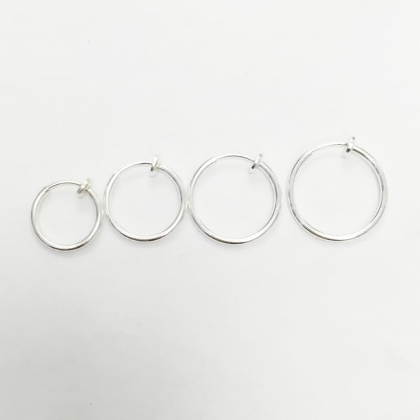 IC clip-on-örhängen 1 par clips med en diameter på 14 mm titan platerad ring