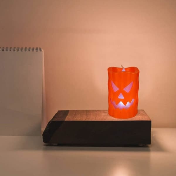 IC 6-pack Halloween-ljus, batteridrivna LED-lampor, orange