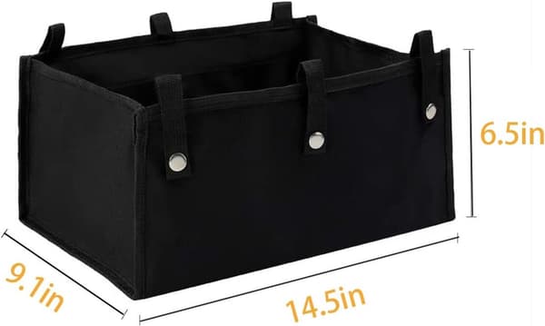 cm - Storage Box - with - Walker - Storage Bag - Four-wheeled - Reusable - Carrying Accessory - Suitable - Men - Elderly - Black