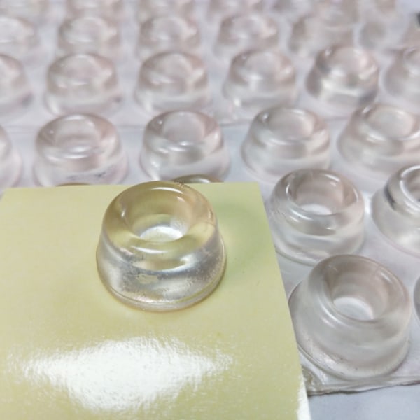 12 stk klare selvklebende propper gummidempere buffer skap